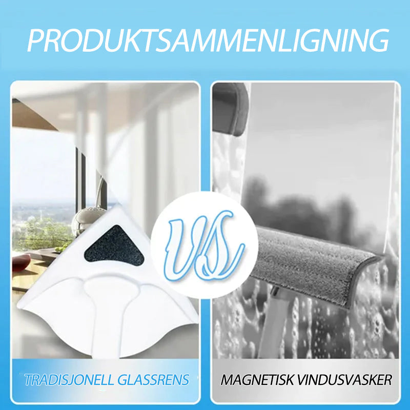 Ergonomisk designet magnetisk vindusvasker for komfortabel vindusrengjøring.