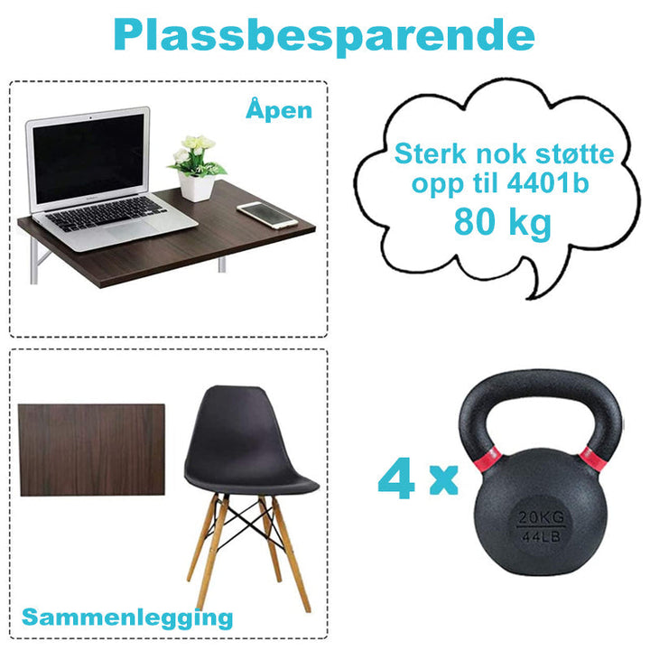 Elegant og funksjonell sammenleggbar hyllebrakett i stål for ethvert interiør.