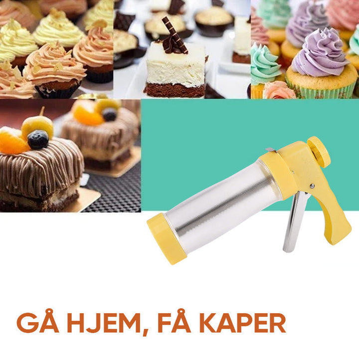 Bakeentusiastens drøm: Kakepresse og silikonmatte for kakebaking.
