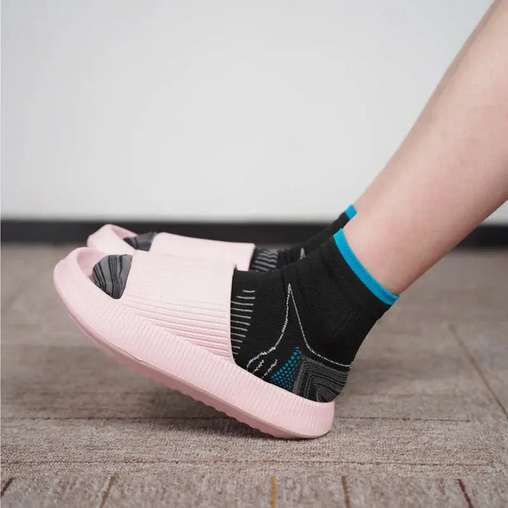4-pakning unisex kompresjonsstrømper, et allsidig valg for komfort i hverdag, trening og reise.