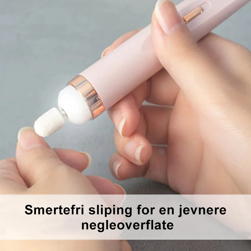 Elektrisk neglefil som effektivt fjerner hard hud og gir glatte, velpleide føtter.