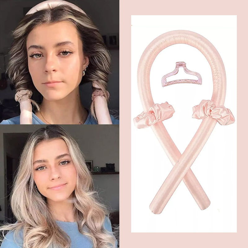 Sov deg til nydelige nattkrøller med komfortable, varmefrie hårkrøller i sateng. Skånsom styling for håret.