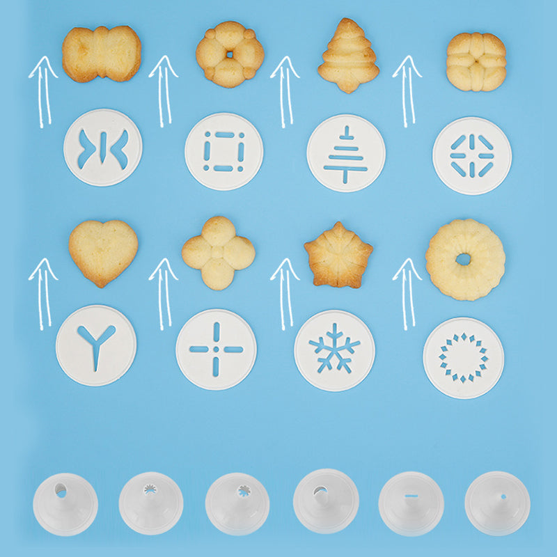 Sett med kakepresse og gjenbrukbar silikonmatte for miljøvennlig baking.