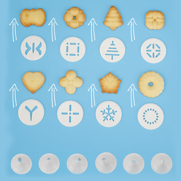 Sett med kakepresse og gjenbrukbar silikonmatte for miljøvennlig baking.