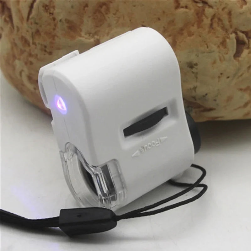 Perfekt gave: Bærbart 60x mikroskop med LED/UV-lys for spennende oppdagelser.