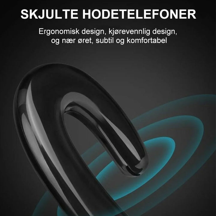 Robuste beinkonduksjon hodetelefoner for utendørs eventyr, gir klar lyd uten å blokkere ørene.