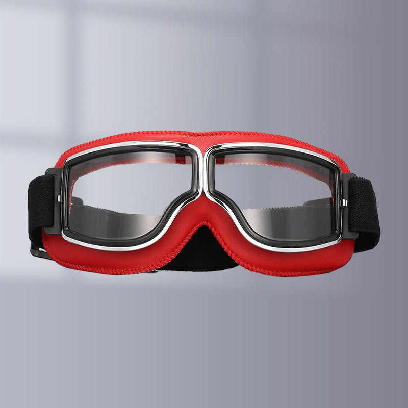 Klassisk design på unisex motorsykkelbriller, perfekt for retro og custom sykler.