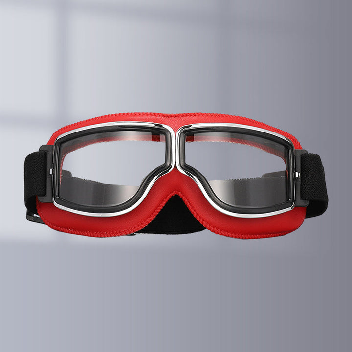 Klassisk design på unisex motorsykkelbriller, perfekt for retro og custom sykler.