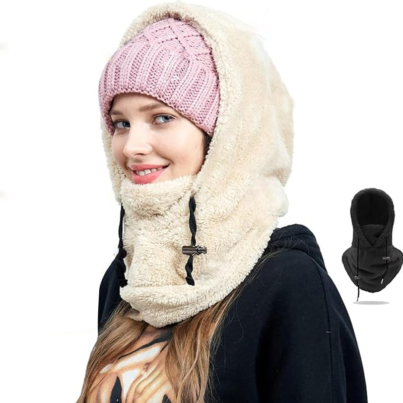 Stilren unisex skimaske med hette. Optimal varme og beskyttelse i kaldt vintervær.