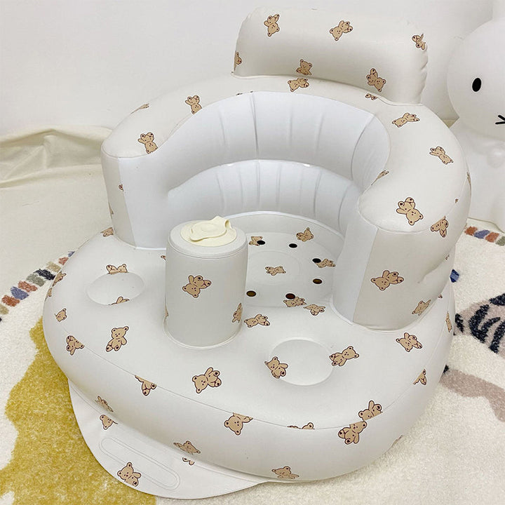 Manuell oppblåsbar babysofa; gir trygg sittestøtte og komfort til babyens sittestart.