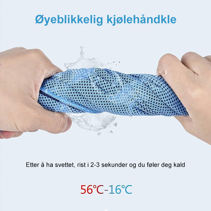 Mikrofiberhåndkle med kjølende effekt. Ideelt for sport, fitness og utendørsaktiviteter.