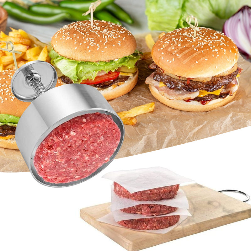 Slitesterk hamburgerpresse i rustfritt stål. Skaper perfekte kjøttkaker og er et varig burgerverktøy.
