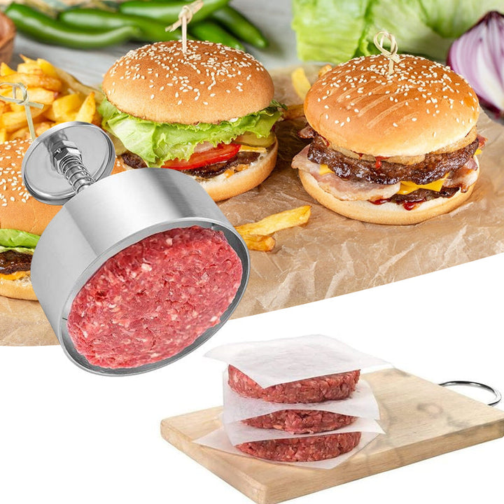Slitesterk hamburgerpresse i rustfritt stål. Skaper perfekte kjøttkaker og er et varig burgerverktøy.