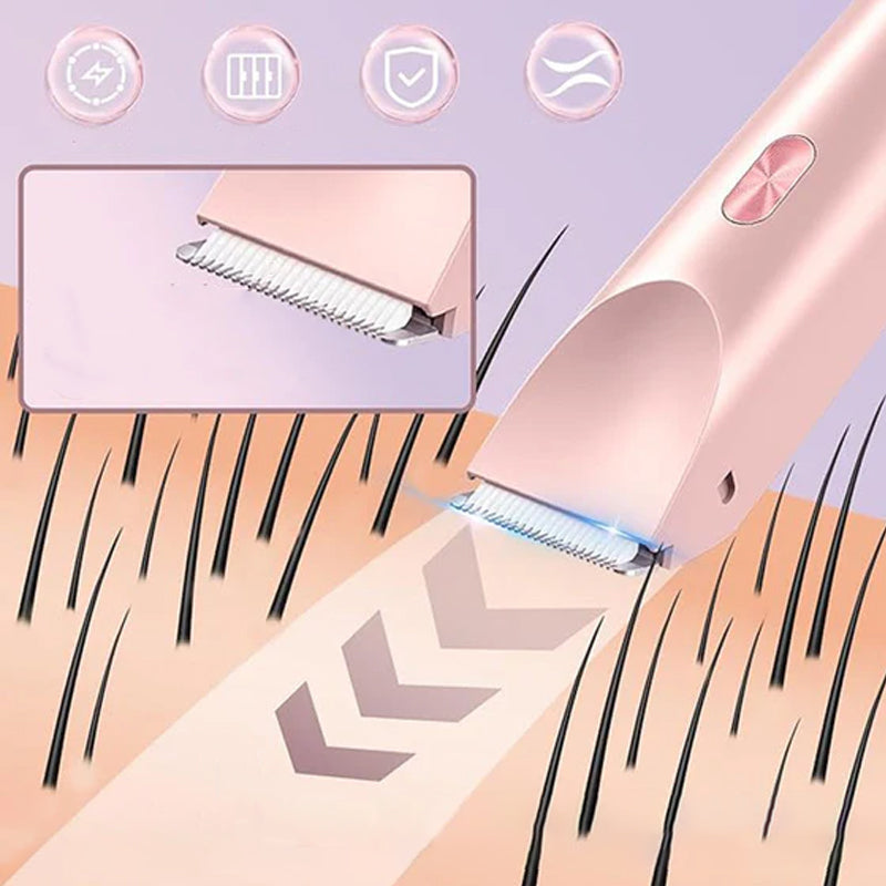 Premium hårtrimmer for kvinner, ABS-materiale, doble hoder for optimal skjønnhet.