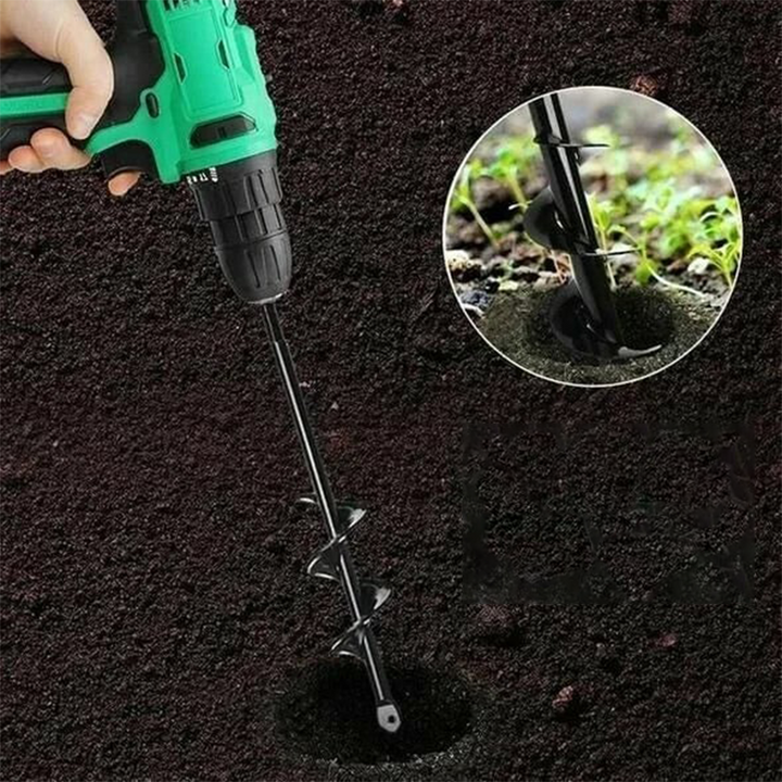 Jordbor med spiraldesign for hagen, ideelt for enkel og rask planting av løk og busker.