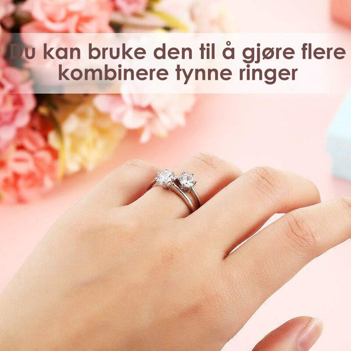 Forbedre ringpassformen med denne komfortable, usynlige TPU ringjustereren. Unngå å miste ringer.