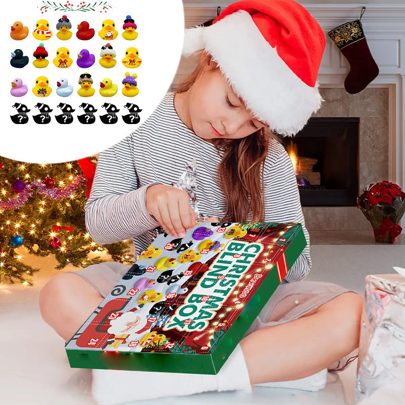 Unik adventskalender med gøyale gummiender, en perfekt julegave og vannlek til små barn.