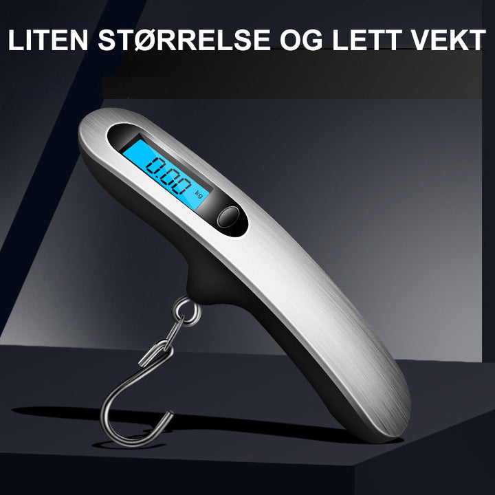 Unngå overvektsgebyrer med denne pålitelige, bærbare koffertvekten for bagasje og shoppingposer.