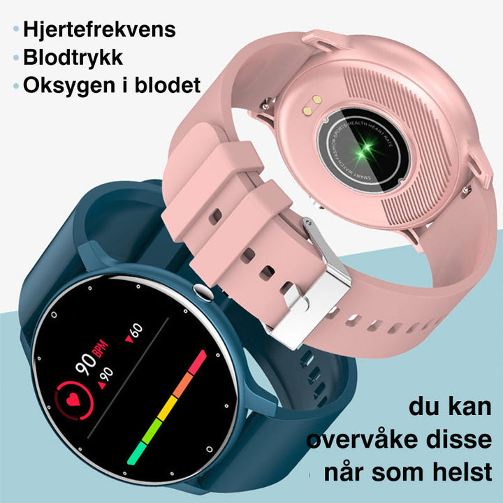 Smartklokke for alle. Spor skritt, puls og søvn. Hold deg tilkoblet med meldinger og anropsvarsler.