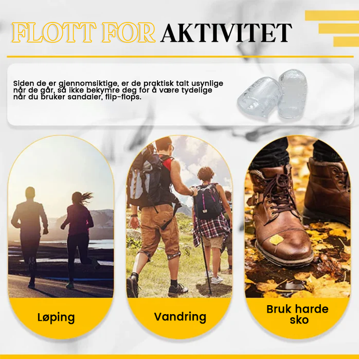 Silikon tåbeskyttere lindrer fotsmerte, beskytter tær mot liktorn og blemmer. Perfekt for fotpleie.