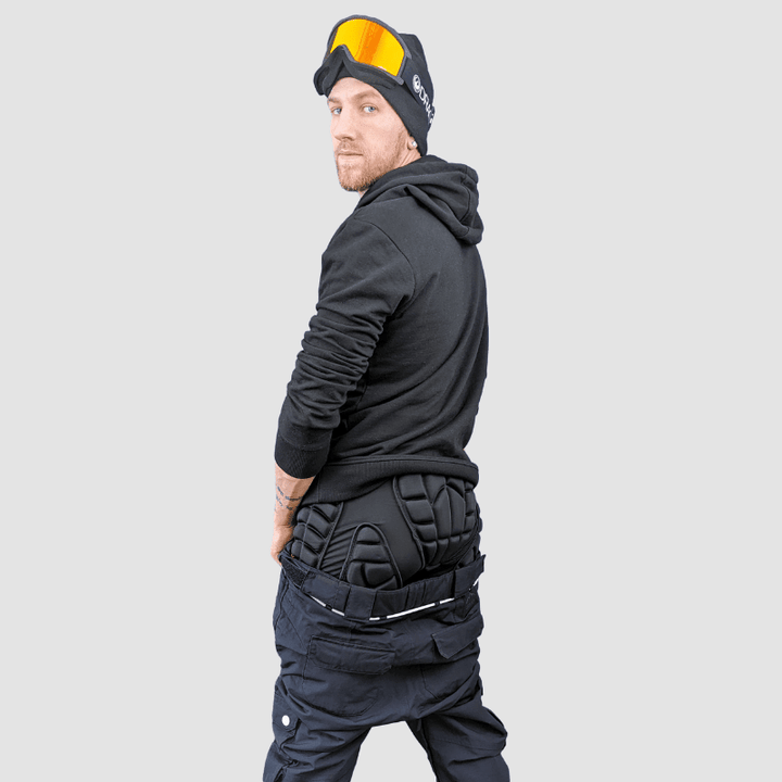 Viktig snowboardutstyr: Unisex impact shorts. Forbedrer sikkerheten på fjellet for ski og snowboardkjørere.