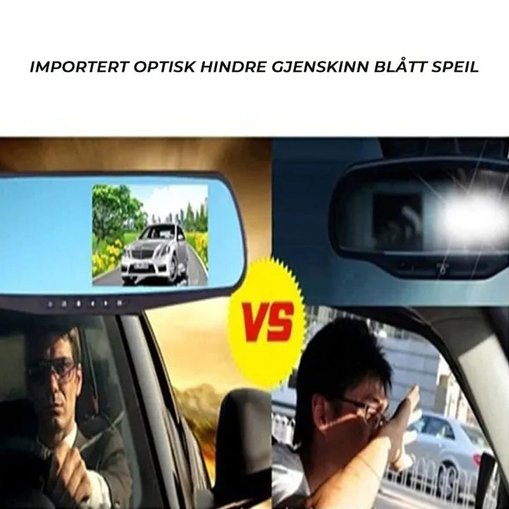 Dashbordkamera med G-sensor og dobbel opptak; sikrer viktige videoer ved kollisjon for bevis.