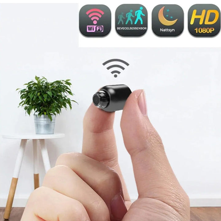 Innendørs smart hjemmekamera 1080P HD WiFi for trygghet og overvåking.