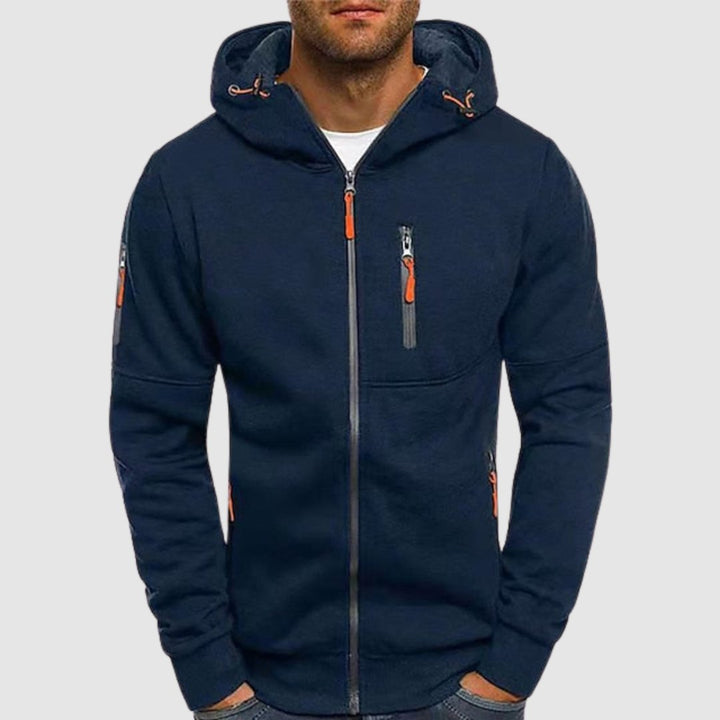 Herre elegant cardigan, strikket for komfortabel og stilfull hverdagsbruk. Perfekt for lag på lag.