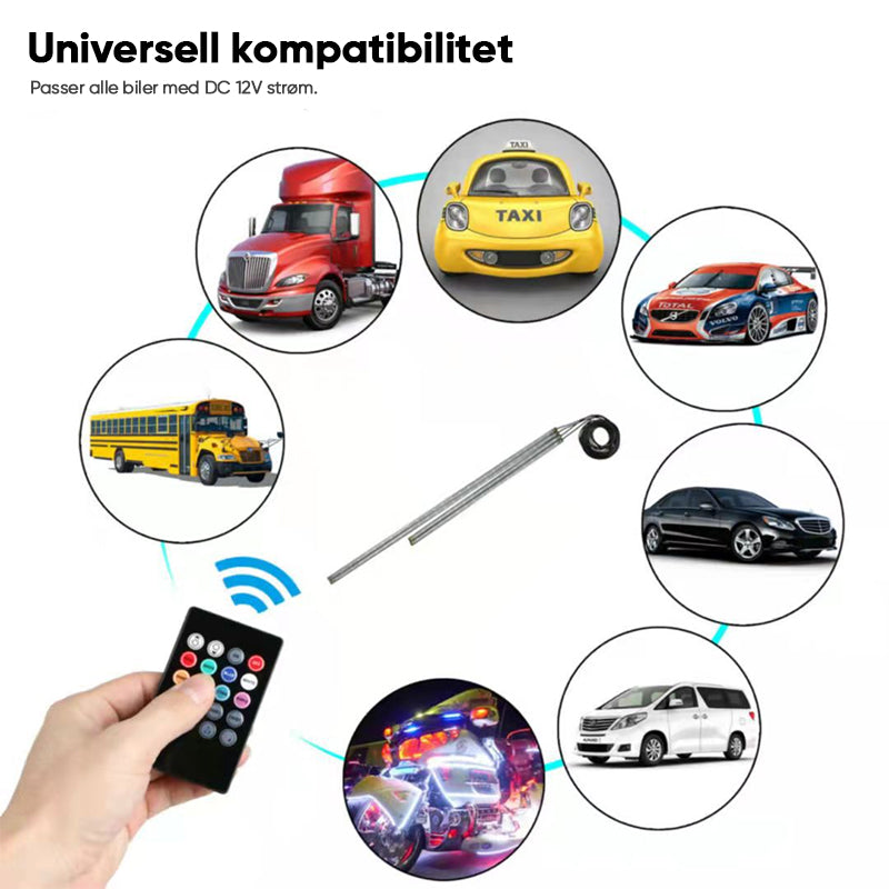Eksteriør LED underglow-lys til bil, musikkstyrt for en levende visuell opplevelse.