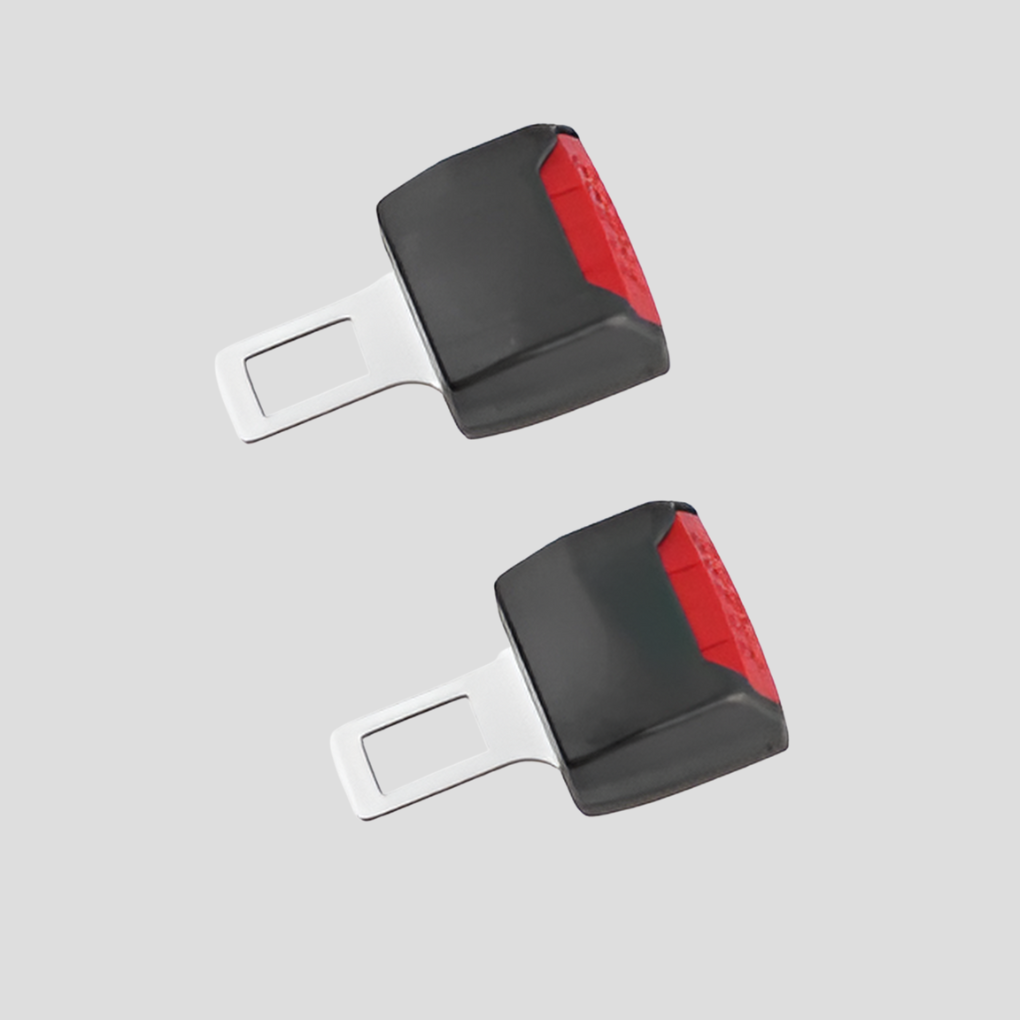 Familievennlig svart belteforlenger for bilsete (2-pakning), perfekt for reise og ekstra plass i bilen.
