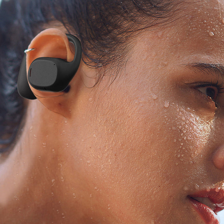 Hengende Bluetooth ørepropper for løping. Åpent design gir god komfort under all fysisk aktivitet.