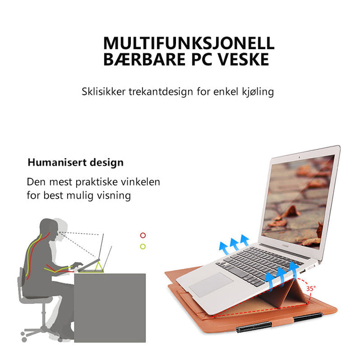 Slitesterk laptopveske som gir god beskyttelse for din PC, ideell for reise og daglig bruk.