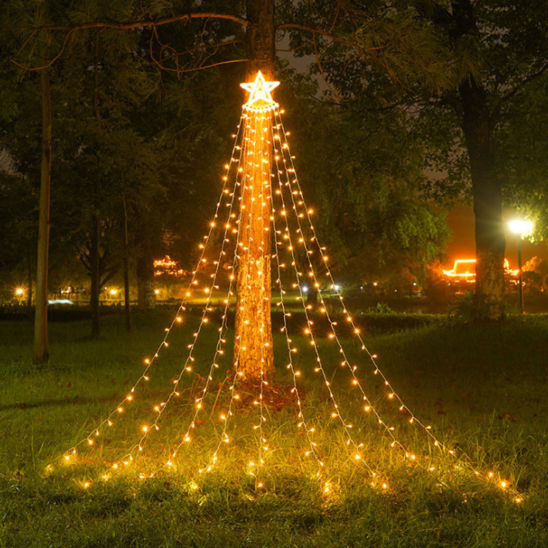 Fleksible LED-lys med EU-støpsel. Utendørs juletrelys i gul og hvit for stemningsfull fest.