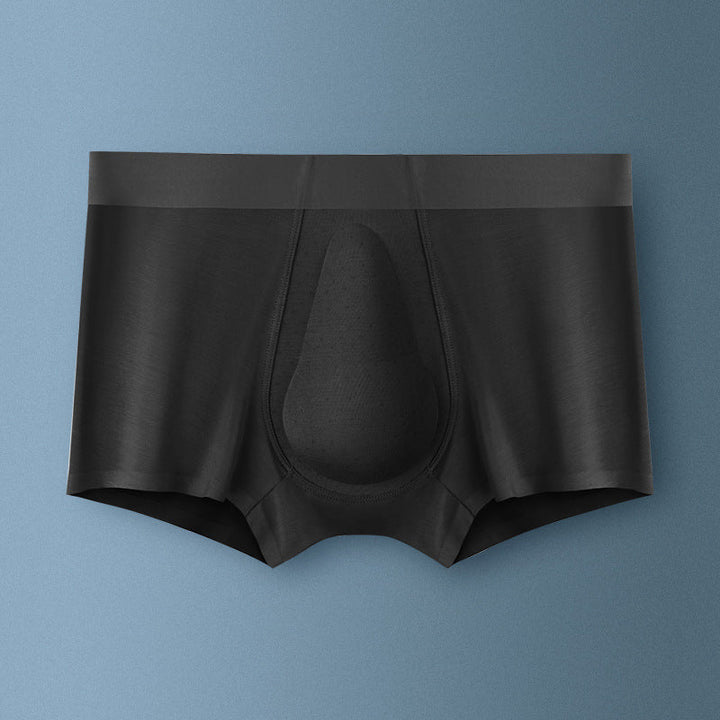 Detaljer av linningen på menns boksershorts; viser komfortabel passform og støtte.