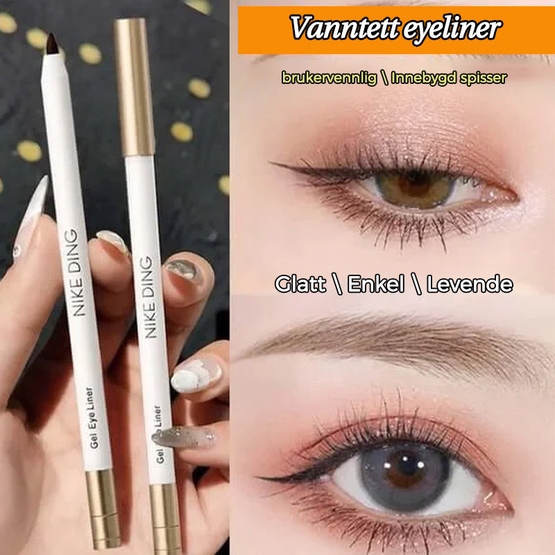 Svart, intens vanntett eyeliner-svatch. Hurtigtørkende formel med langvarig presisjon. Øyesminke.