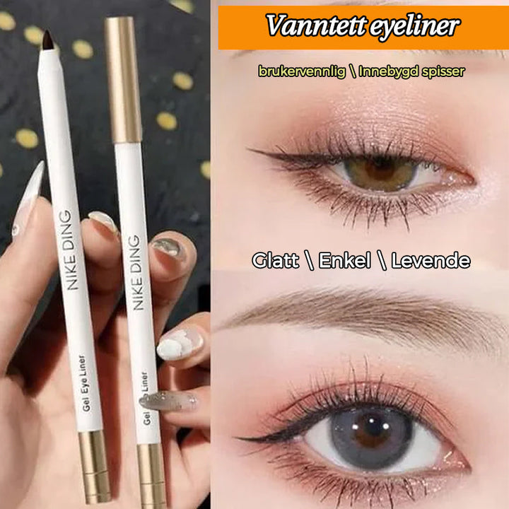 Svart, intens vanntett eyeliner-svatch. Hurtigtørkende formel med langvarig presisjon. Øyesminke.