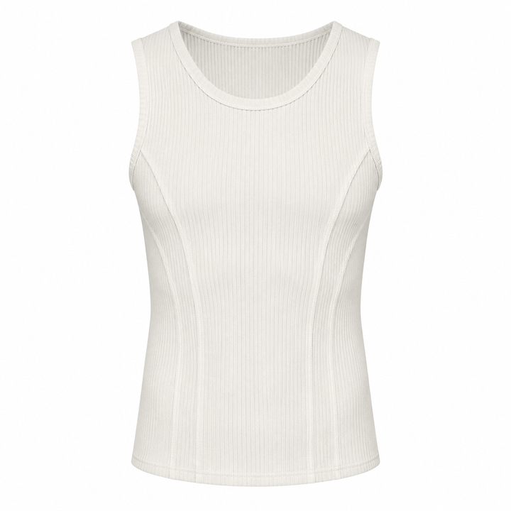 Komfortabel herre tank top for trening, pustende ribbet vest perfekt for løping, gym, sport og sommerbruk.