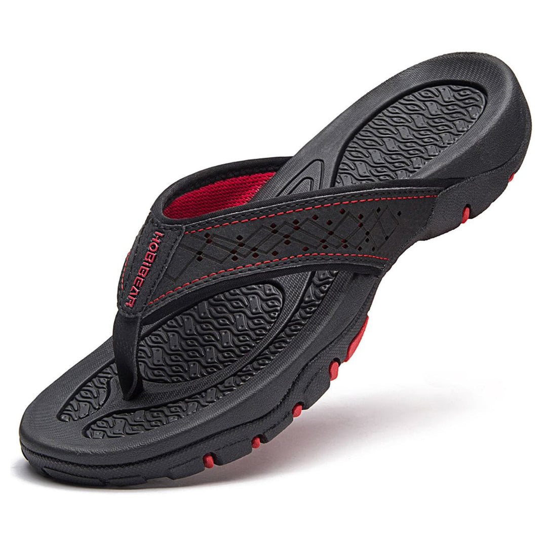 Ortopediske sandaler med avansert buelyft for effektiv lindring av fotsmerter.