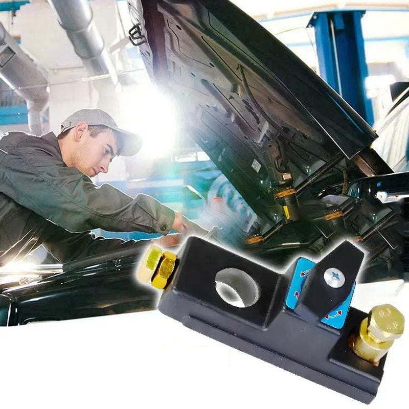 Detaljbilde av smart bilbatteri bryter, forhindrer strømlekkasje.