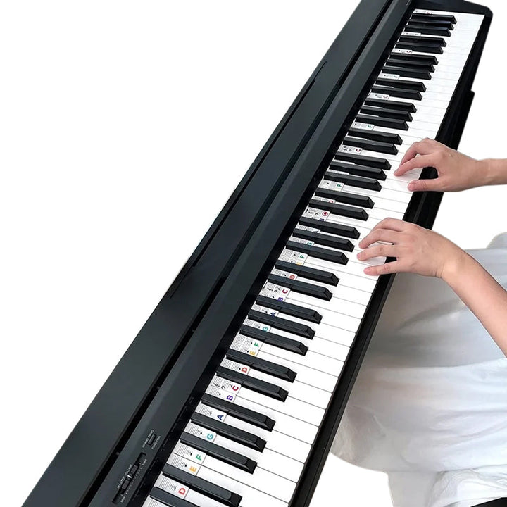 Perfekt gave for de som vil lære piano; praktiske silikonnoter til pianoklaviaturet for nye musikere.