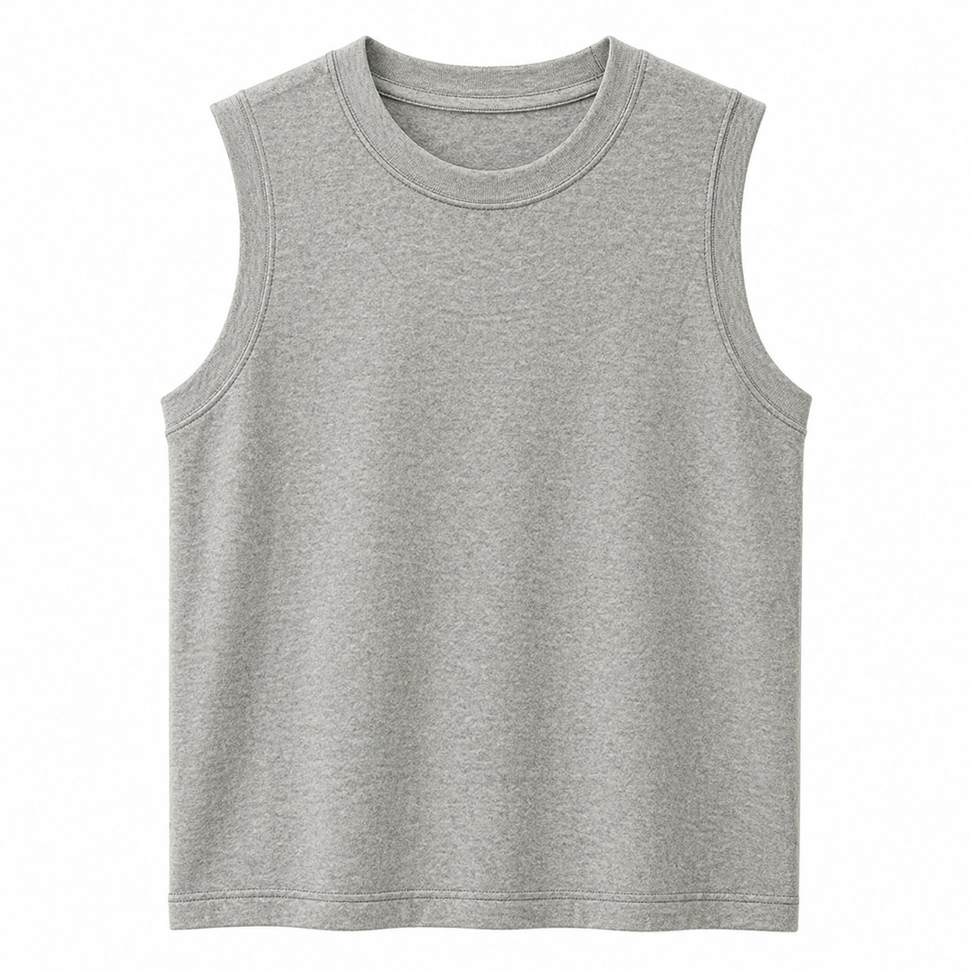 Svart basic dame topp; klassisk singlet perfekt for sommerklær og fritid.