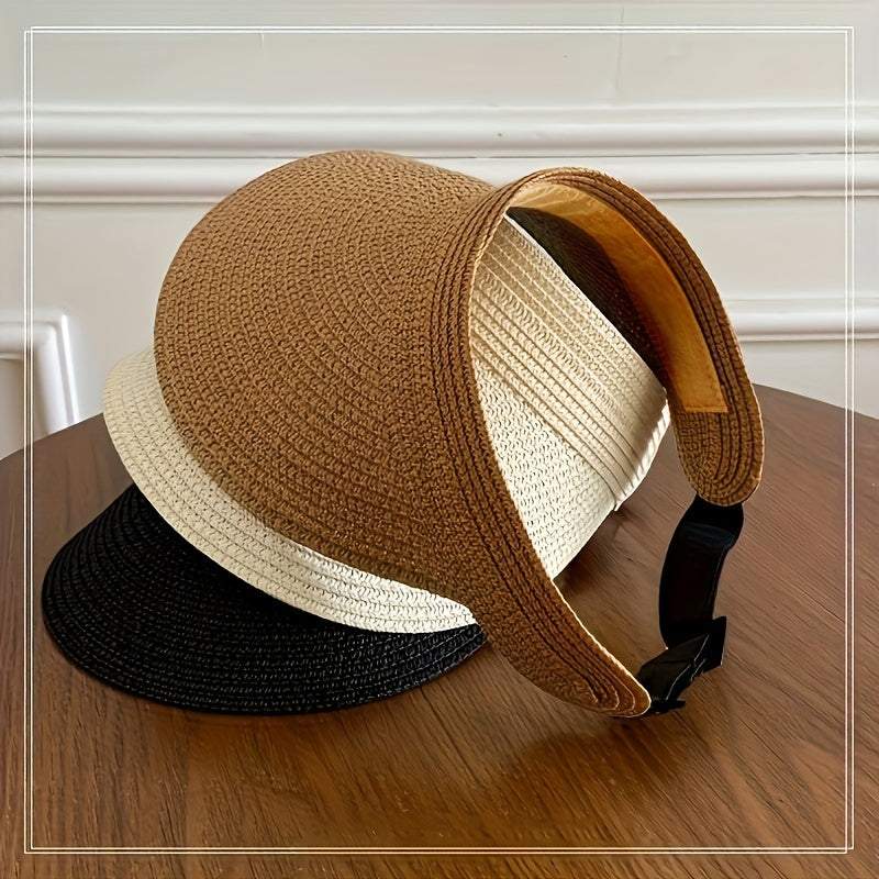 Foldbar solhatt for kvinner med bred brem. Essensielt sommeraccessoir for UV-beskyttelse.
