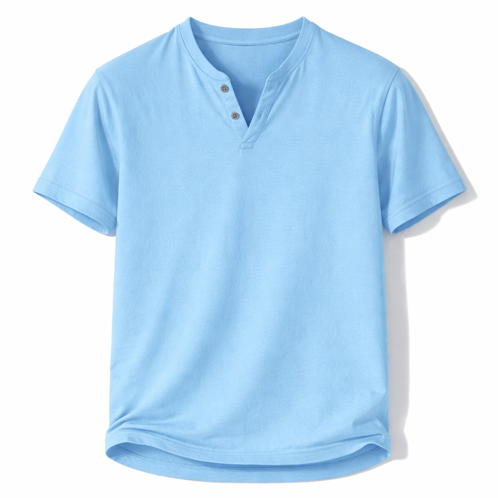 Casual herre V-hals t-skjorte i moderne design. Myk, behagelig og allsidig for hverdagsbruk.