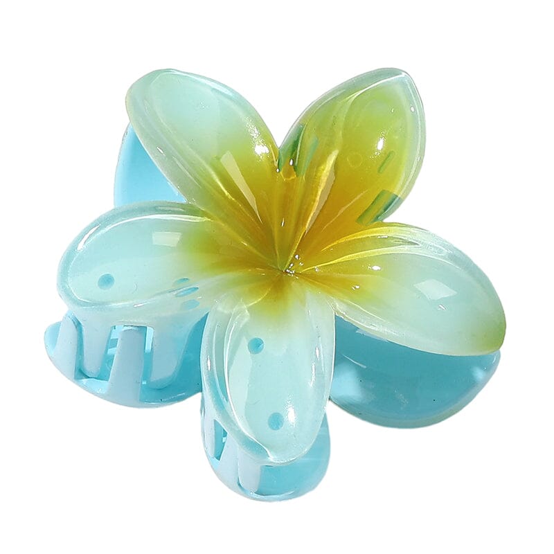 Sommerlig eggblomst hårpynt, en elegant blomsterklips som fremhever din personlige stil. Mote-statement.