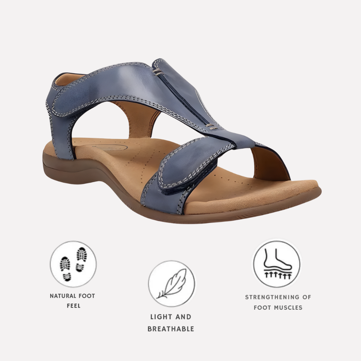 Behagelige damesandaler med ergonomisk design. Fritidssko og sommersko som støtter foten.