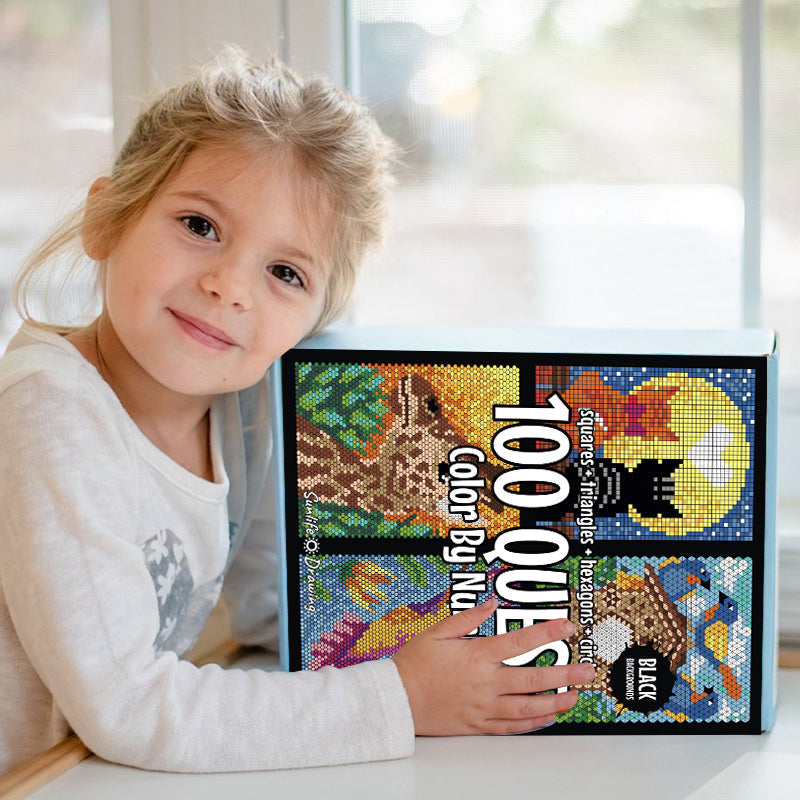 Aktivitetsbok for alle med 100 unike farge etter tall-sider. Ideell for kunst og hobby.