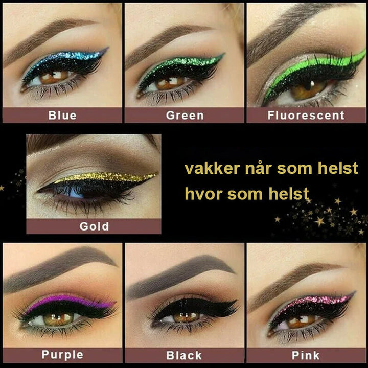 Nærbilde av gjenbrukbart eyeliner klistremerke som skaper en elegant kattøye effekt. For enkel sminke.