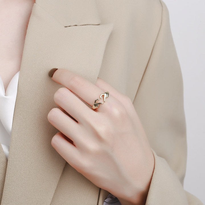 Elegant sølv justerbar ring, en personlig kjærlighetsgave til datter.