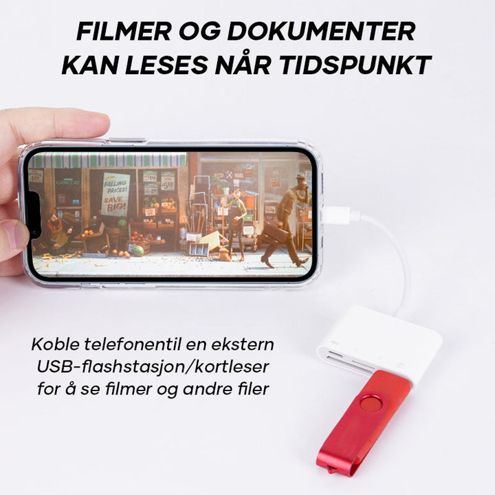 Administrer dine bilder og videoer enklere med denne universelle mobil kortleseren for SD/TF.