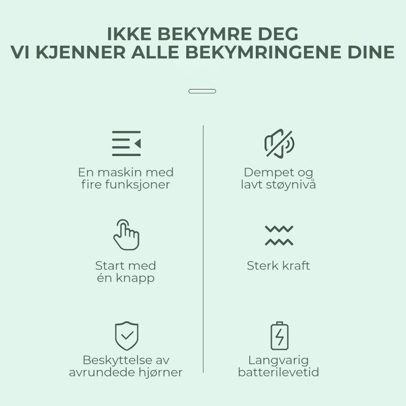 Ergonomisk 4-i-1 kjæledyrtrimmer; ideell for poter, ansikt og finjustering, pluss neglesliping.